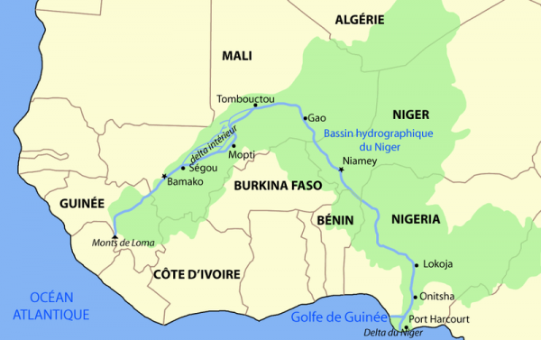carte  Mali bassin Niger