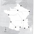 Fond de carte des principales aires urbaines en France