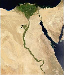 Nil vue de satellite